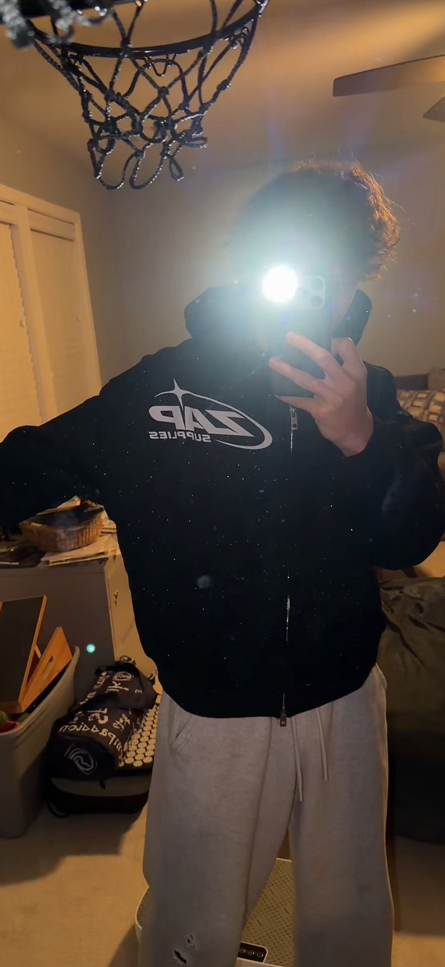 Zap Supplies Sparkle Zip Hoodie