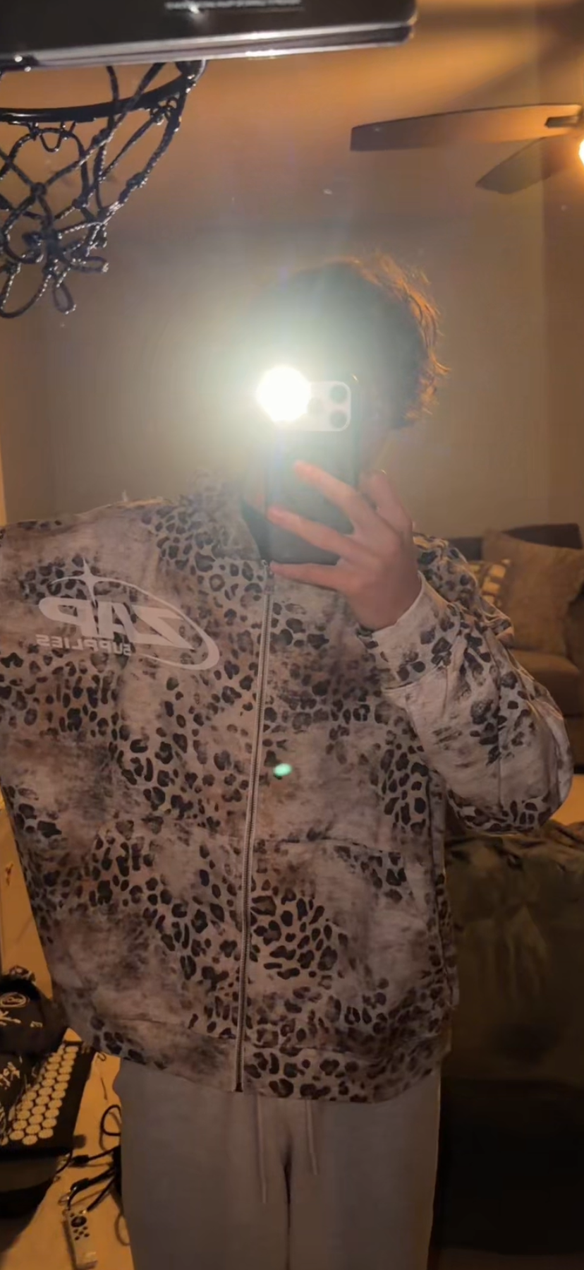 Zap Supplies Leopard Zip Hoodie