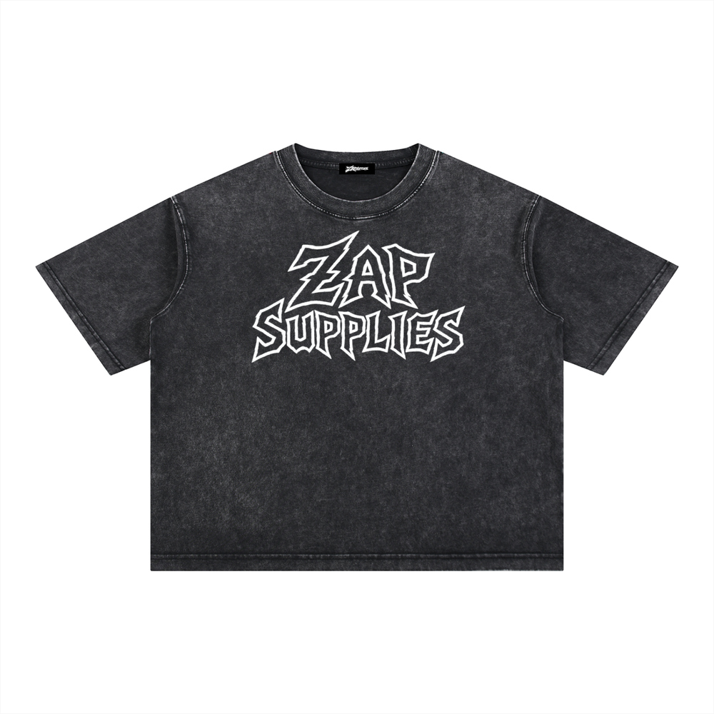 Zap Supplies Mineral Wash Boxy Cotton T-Shirt