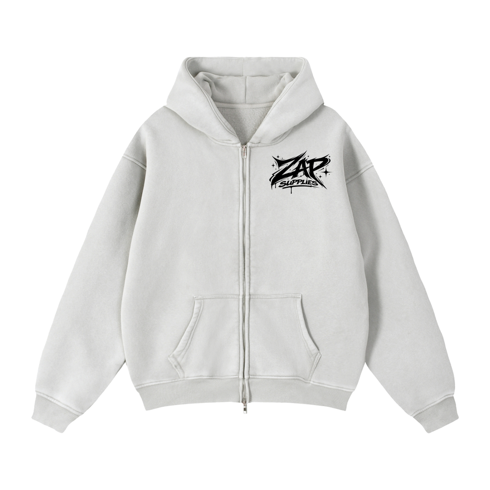 Zap Supplies White Zip Up
